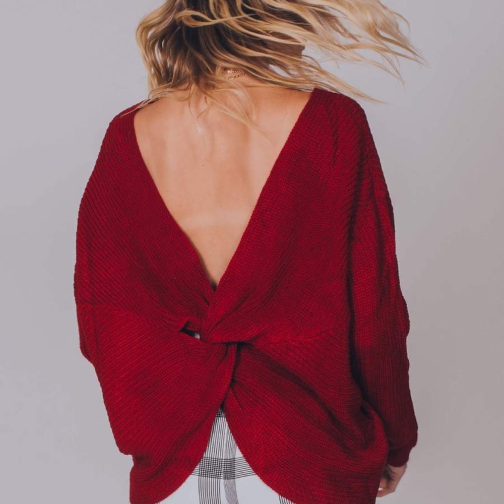 Some Days Lovin Twist Back Sweater